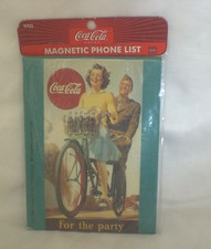 COCA COLA MAGNET COKE MAGNETIC PHONE LIST CLASSIC AD FOR THE PARTY NEW SEALED