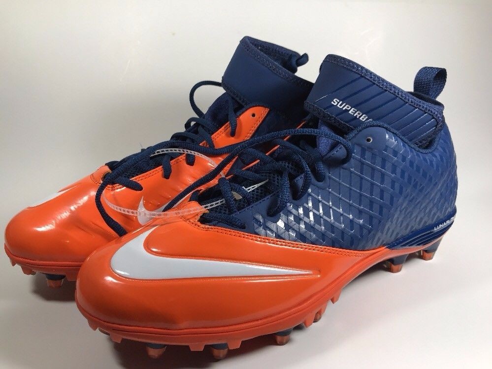 NIKE Lunar SUPERBAD PRO Cleats Orange Blue 534994 Size 13.5  display picture 2