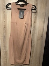 Pink Panel Bandage Midi Dress