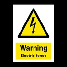Electric Fence Plastic Sign OR Sticker - A6 A5 A4 (WEH53)