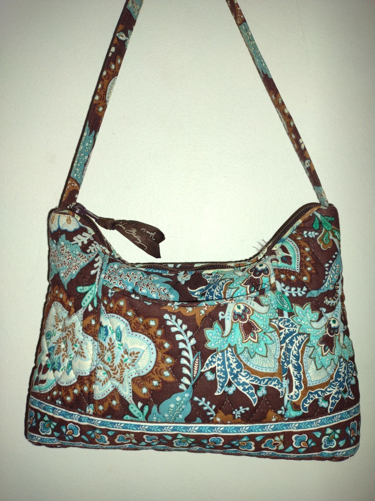 Java Blue - Vera Bradley Bucket Shoulder Purse Te… - image 5