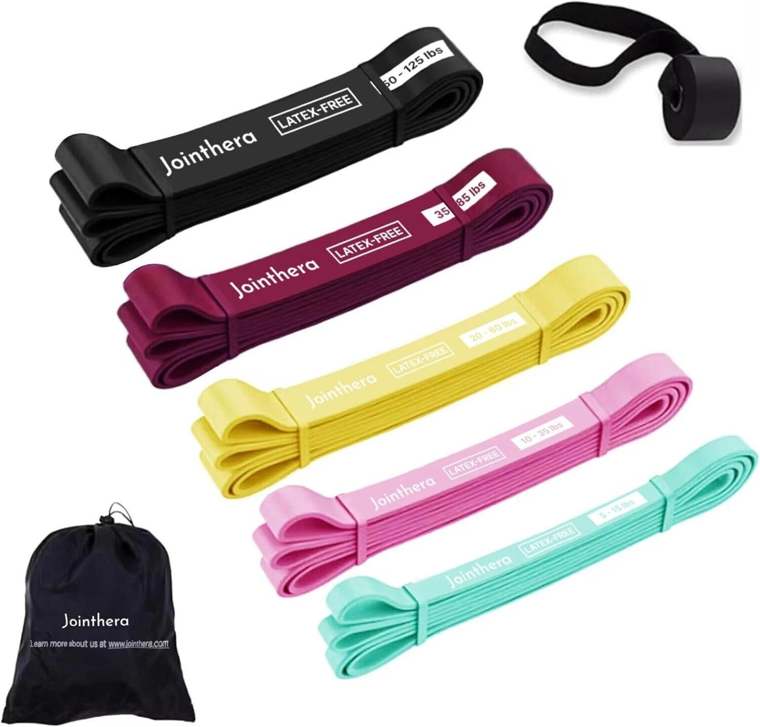 Premium Latex Free Resistance Bands For Working Out | Non Latex Pull Up Assistan