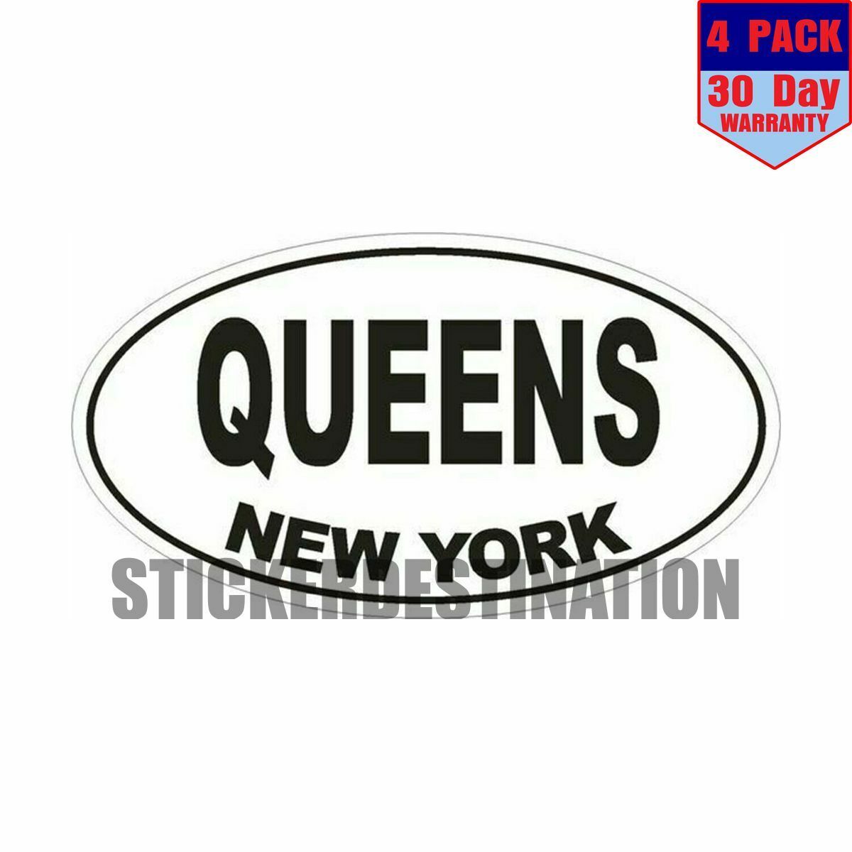 Queens New York 4 pack 55% OFF Inch Ranking TOP20 Sticker Decal 4x4