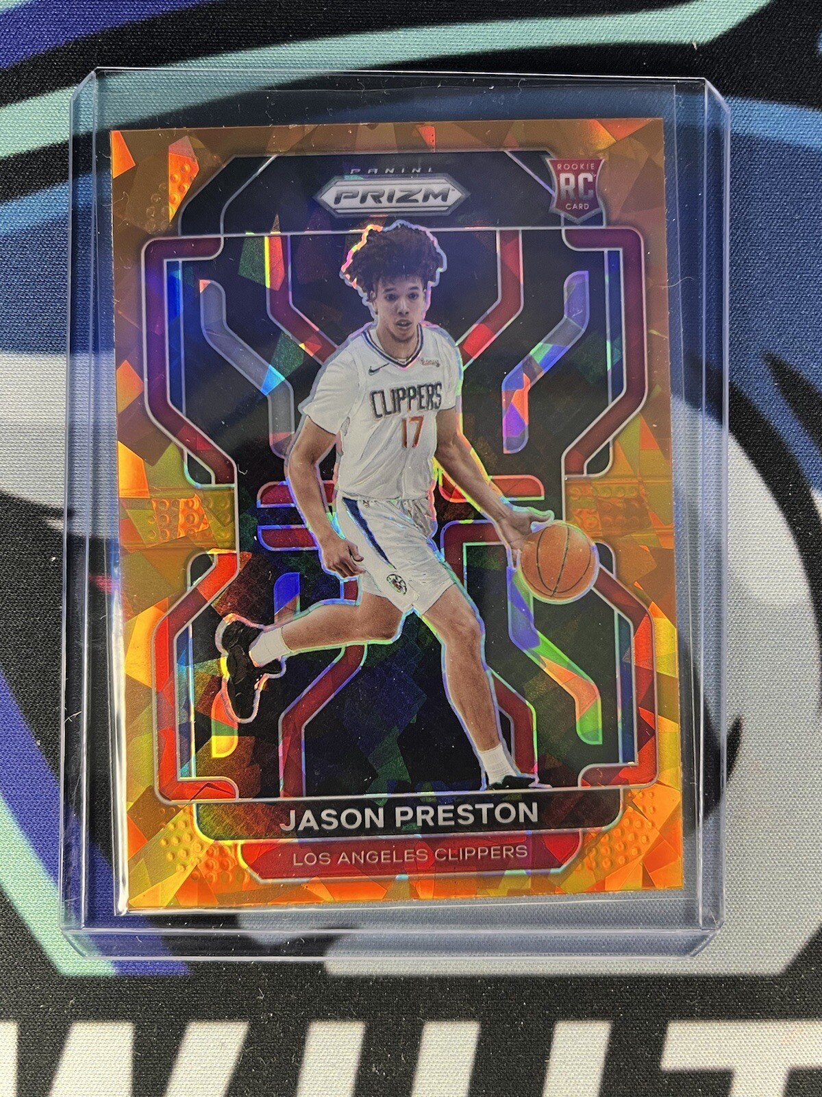 2021-22 Panini Prizm - Orange Cracked Ice  Prizm #327 Jason Preston (RC)