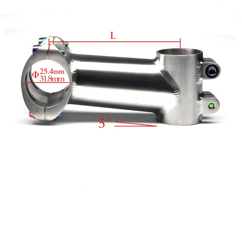 Titanium MTB Road Bike Bicycle Handlebar Stem 1" 25.4mm 31.8mm 50-120mm 5° - Image 4 of 4