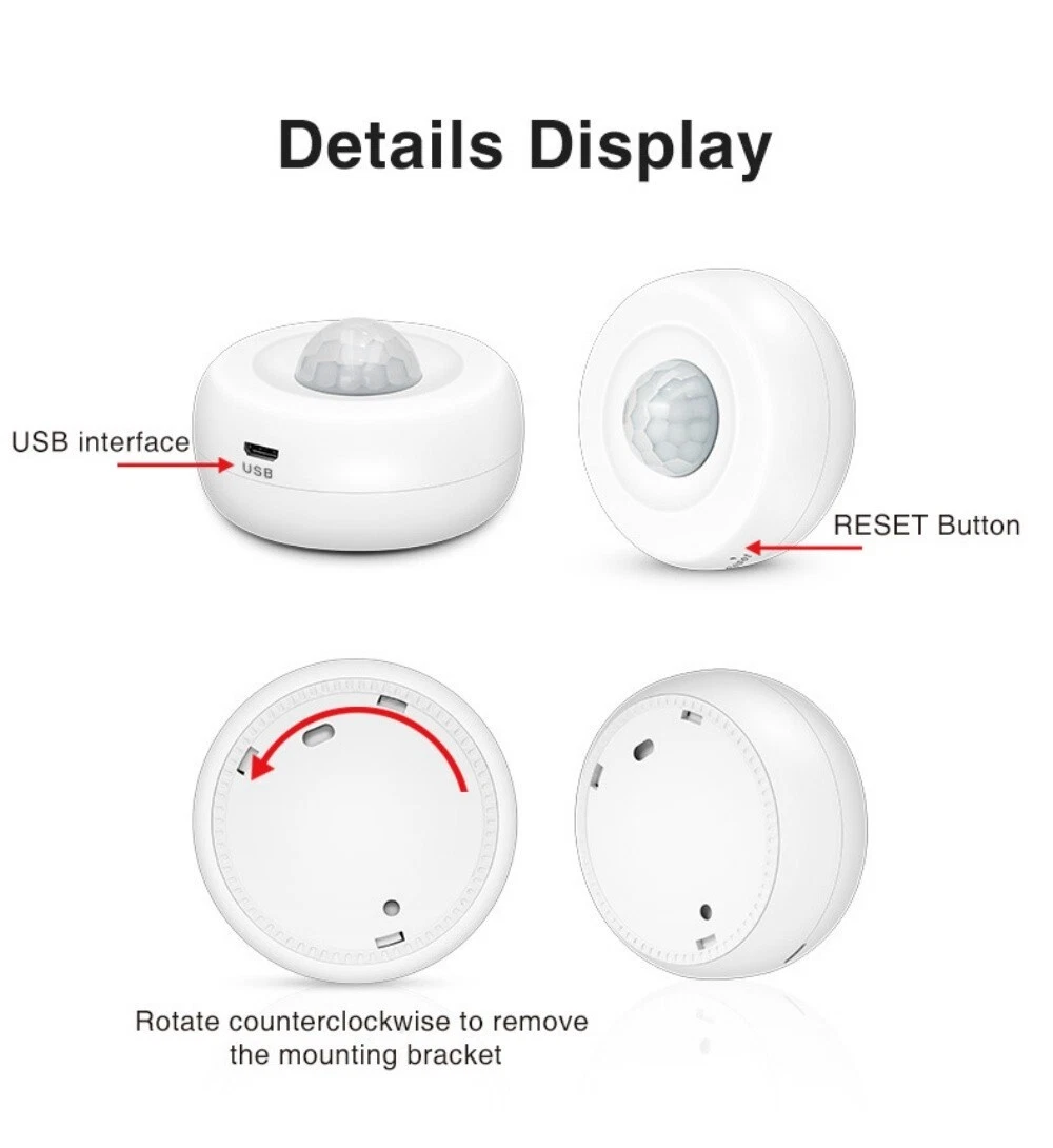 Tuya WiFi Smart Infrared Detector/PIR Motion Sensor /Home Security Google Alexa - Picture 4 of 16
