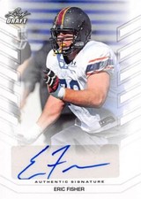Eric Fisher signed Football Card Central Michigan 2013 Leaf Draft Rookie #BAEF1