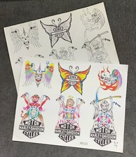Vintage RARE "JDS 94" Flash Sheet Tattoo Art 1994 JDS15 - Harley Davidson