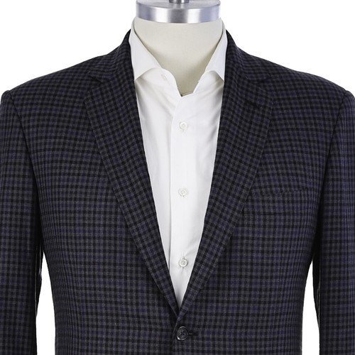 VTG Brioni 3 Button Wool Suit Jacket Blazer Made In Italy 42R Blue