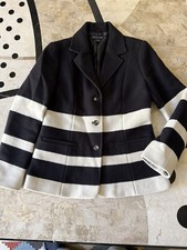 EUC Pendleton Women's Wool blend Navajo Black cream Print Blazer Coat jacket S