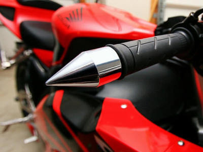 #ad Honda Grom 125 CHROME SPIKE BAR ENDS $12.95