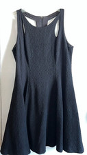 VERA WANG Short Black Jacquard Like Cutout Dress (PRE-LOVED) Size 14