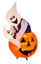 NEW, Gemmy Airblown Inflatable Ghost Holding a Baby, Halloween Led Light-Up 6FT
