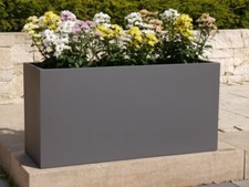 Pflanztrog Supremo 80x30x40 cm, Fiberglas, anthrazit