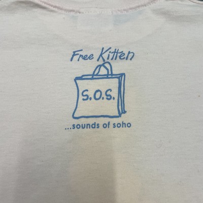 Vintage 90s Sonic Youth Free Kitten Kim Gordon Single Stitch Baby 