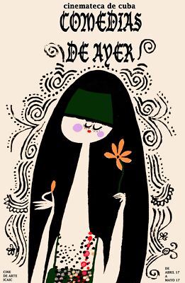 4427.Comedias de ayer.girl with flowers.Movie.POSTER.Decoration.Wall room art
