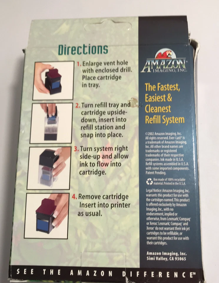 VTG--Ever Last Ink Cartridge Black Refill Kit Lexmark Compaq Xerox ATL-75 NOS  - Image 3 of 4