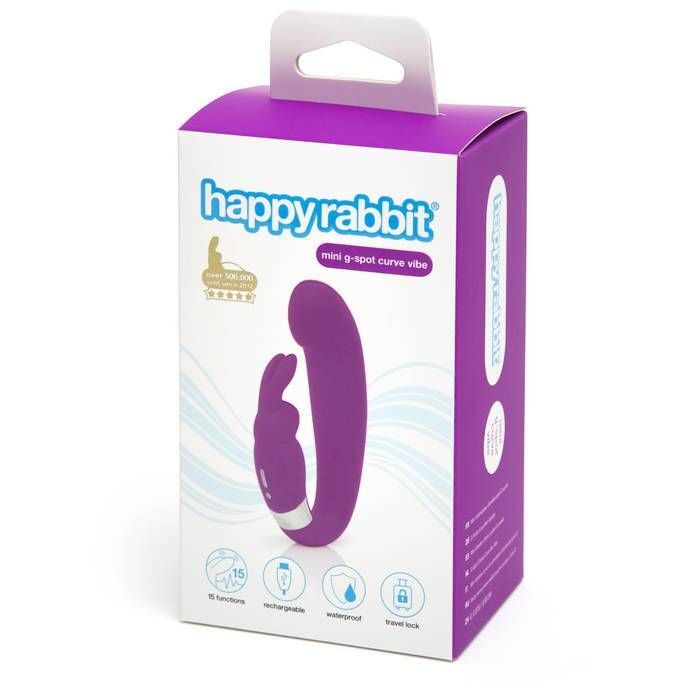 HAPPY RABBIT G-SPOT CLITORAL CURVE VIBRATOR hands free waterproof HUGE DISCOUNT!