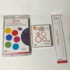 Sizzix Texturz Starter Kit, alfabeto Wingo Zingo e cerchi tagli combo artigianato LOTTO