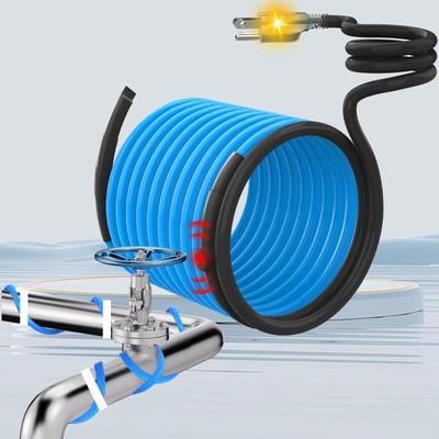 MAXKOSKO 15FT Heating Tape for Metal And Plastic Home Pipes, Self-Regulating
