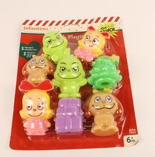 Infantino Grinch Bath Play set Toy Gift Christmas Dr Seuss Finger Puppets New