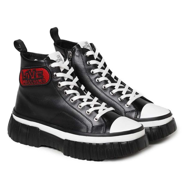 LOVE MOSCHINO Shoes Sneakers Female Leather Black 40 JA15635G1FIA000040 for sale online eBay