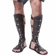Gladiator Herculas Spartan Roman Greek Warrior Mens Costume Sandals Shoes