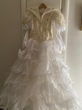 Vestito da Sposa di color bianco taglia unica