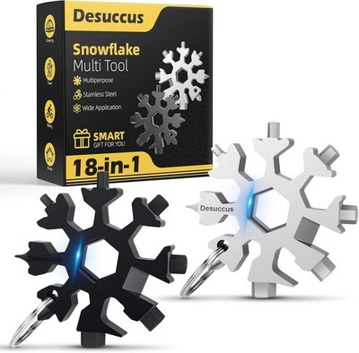 Durable Stainless Steel Snowflake Multi-Tool   Ultimate Gift for Adventurers