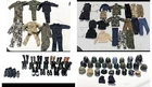 Vintage 190's GI Joe Clothing Lot 36 Clothing items, 27 Helmets, 21 Pairs Shoes