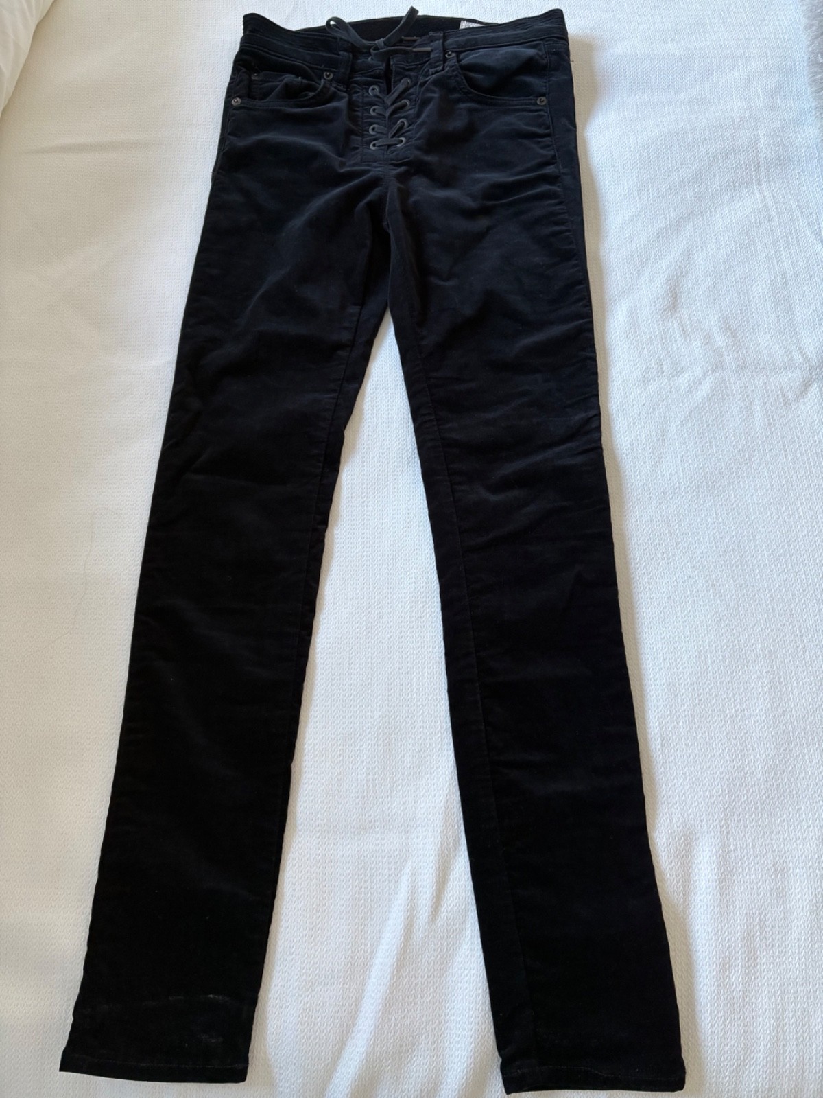Rag & Bone Jean velvet lace up skinny jean size 26