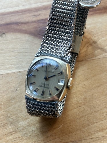 Vintage Longines Automatic 5 Star Admiral 10k Gold Filled Steel Band Working