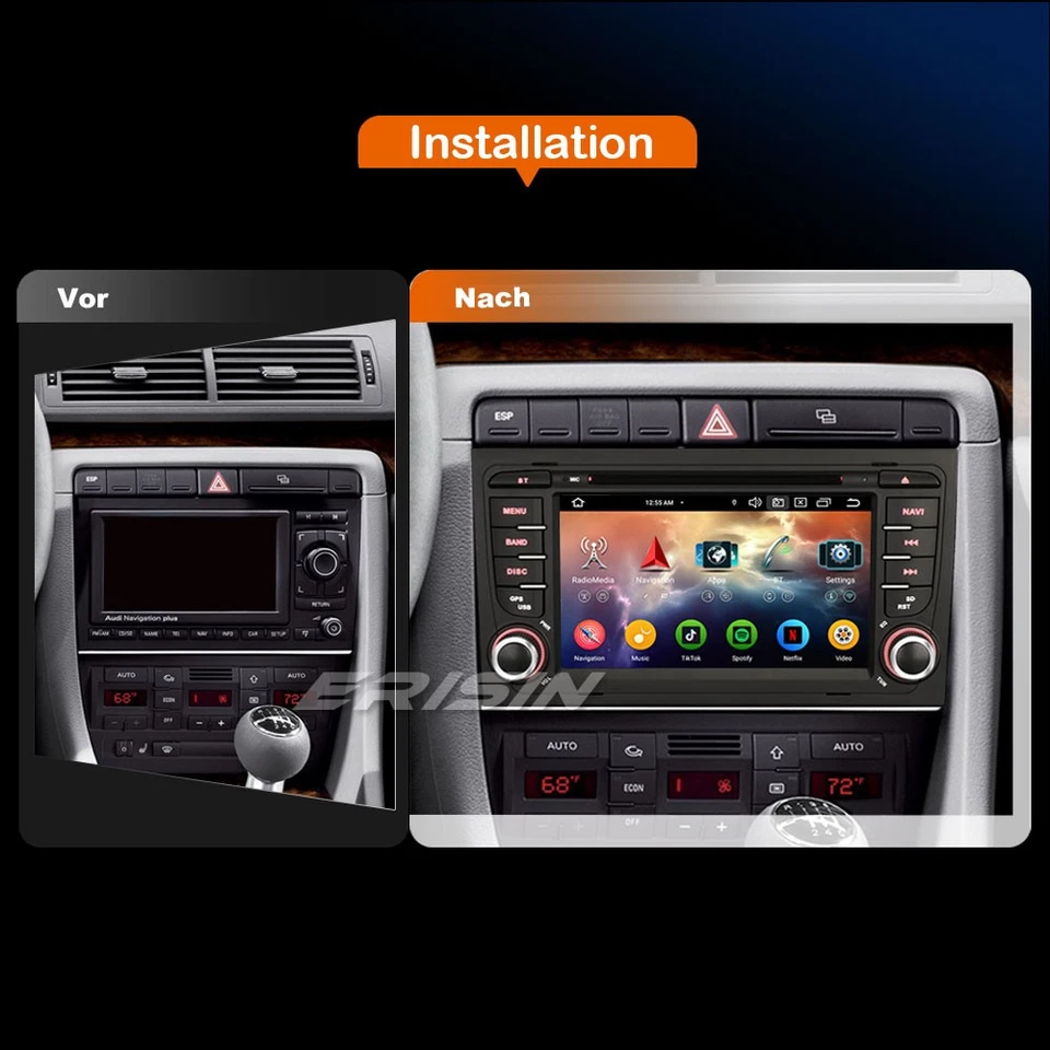 64GB Android 13.0 CarPlay DAB+ Autoradio 4G Navi Für AUDI A4 RS4 RNS-E SEAT EXEO - Bild 3 von 4