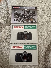 Lot of 3 Pentax Manual And Brochure Mv1