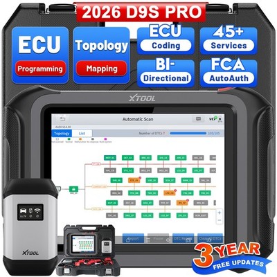 XTOOL D9S PRO KFZ Profi OBD2 Diagnosegerät Auto Scanner ECU Programming 45+Reset