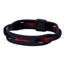 Phiten X50 Silicone Hybrid Black Bracelet, 19Cm 