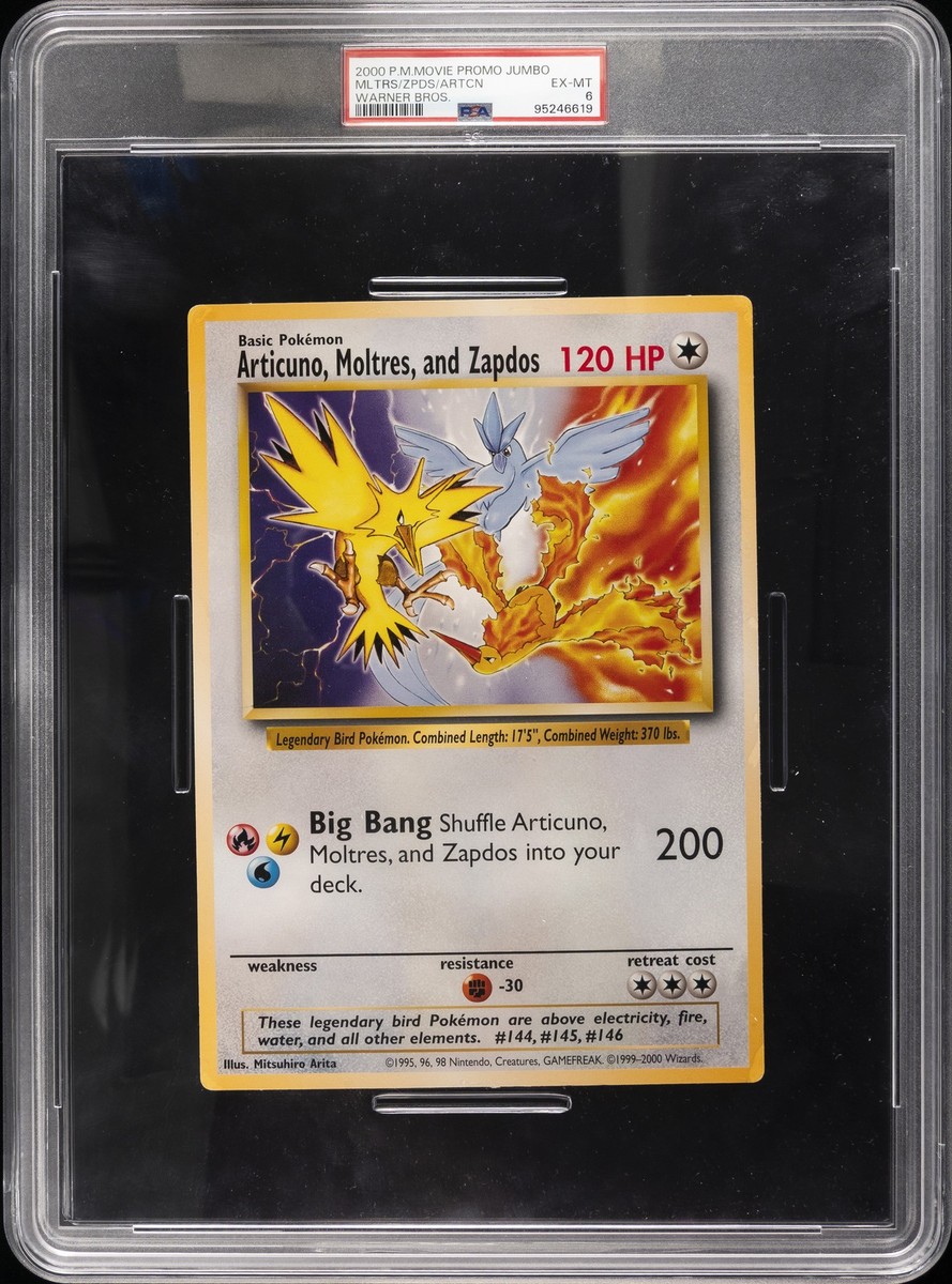 Articuno, Moltres, and Zapdos (Warner Bros. Promo) Jumbo Cards