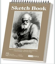 Premium 120gsm Sketch Book - 9"x12" Spiral Bound Drawing Pad 1 Pack of 100