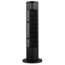 NIDONE Ventilatore Torre Senza Pale 33 Cm - Oscillante, 2 Velocità, Silenzioso, USB, Nero, Per Scrivania E Camera