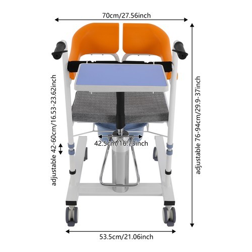 Hydraulic Patient Lift Wheelchair 220LB For Elderly Transfer Chair Nursing Chair
