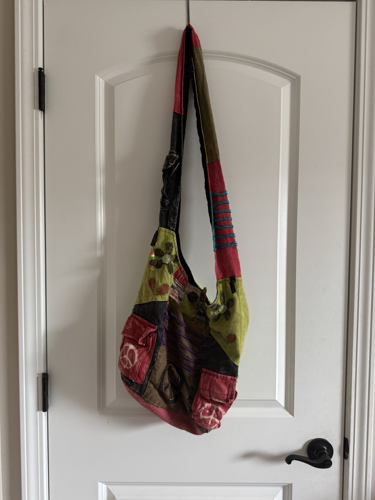 Rising International Boho Patchwork Shoulder Tote… - image 1