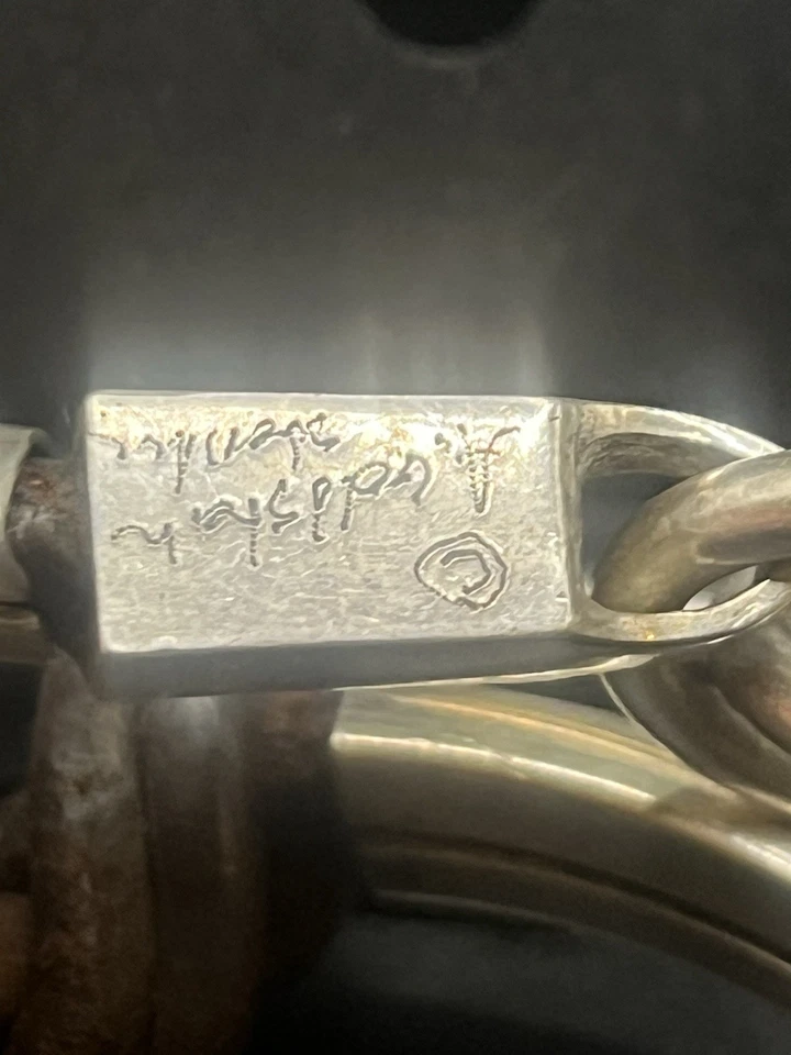 Arnold Goldstein Sterling Leather Wrap Bracelet Ralph Lauren Collection - Image 2 of 3