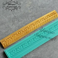 Sugarcraft Newest Border Baroque Silicone Molds Scroll Curlicues Filigree Mould