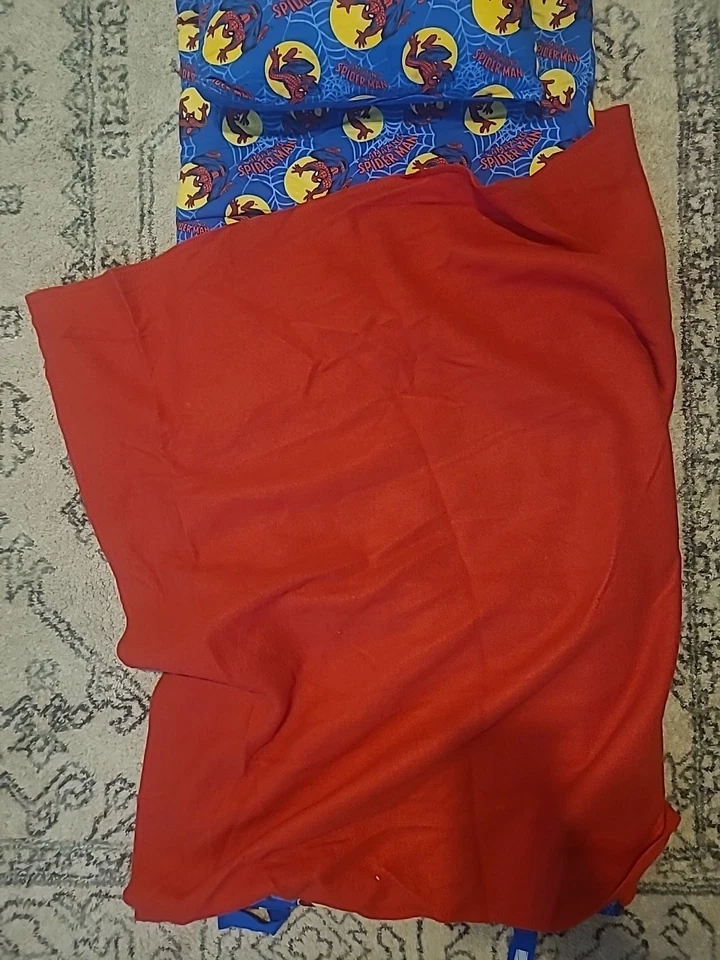 Vintage Amazing Spider-Man Saco de Dormir com Travesseiro Anos 80 Anos 90 Anos 00 Y2k - Imagem 2 de 4