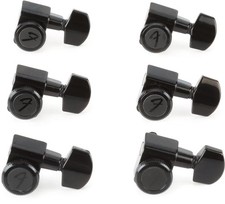 Fender Stratocaster/Telecaster Locking Tuning Machine Set - Black