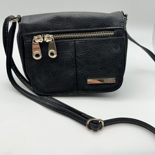 Kenneth Cole Reaction Crossbody Black Long Shoulder Strap Purse/Bag