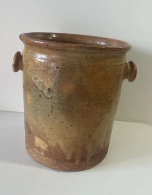 Ancien Pot à Graisse Terre Cuite Vernissée Poterie Art Populaire Déco Collection - Photo 1/4