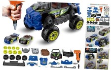 3-in-1 Building Car for Boys Ages 3 , Take Apart Car with Electric Drill, Black