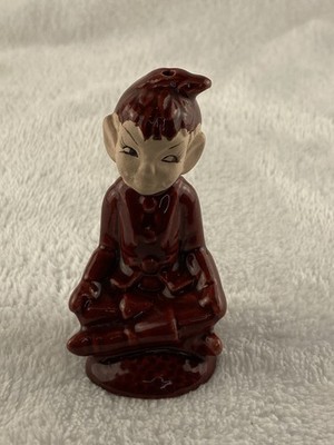 Vintage  50 s Gilner Burgundy Pixie/Elf Salt Shaker Boy