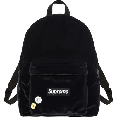 Supreme Velvet Backpack Black Red Leopard Tan Leopard 3colors FW25